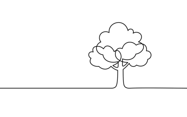 Egysoros művészeti park. Szabadtéri kert táj design egy vázlat vázlat rajz vektor illusztráció — Stock Vector