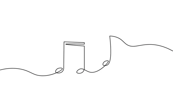 Unique ligne continue bibliothèque de musique d'art comme. Apprendre écouter des applications note de symbole musical en ligne. Dessin dessin dessin dessin vectoriel illustration art — Image vectorielle