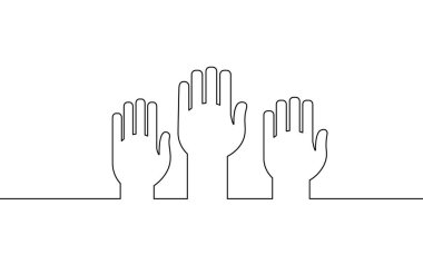 Oylar gökyüzüne. Devamlı bir sanat eseri oylaması çevrimiçi. Seçim günü gönüllü iblislerle buluşuyor. El çizimi insanlar vektör illüstrasyonu