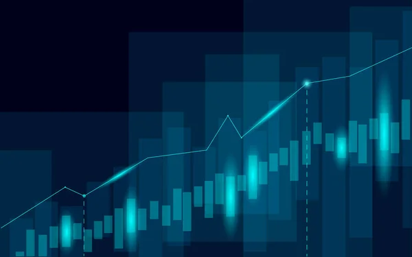 Gráficos de crescimento de gráficos de estatísticas de negócios neutros abstratos. Projeto liso brilhante claro azul. Economia financeira diagrama apresentação modelo vetor ilustração — Vetor de Stock