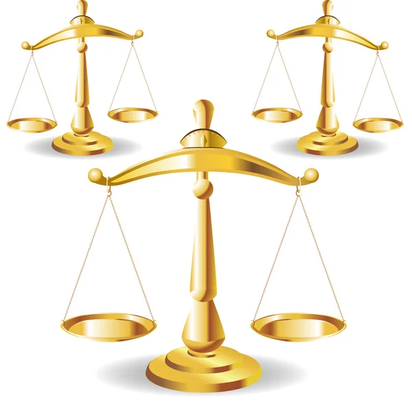 Stupnice spravedlnosti symbolizují míru podpory a odporu vůči Soudnímu dvoru. Stupnice spravedlnosti. Ilustrační měřítko spravedlnosti. — Stockový vektor