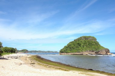 Goa Çin Beach'te Malang, Doğu Java, Endonezya - doğa tatil arka plan