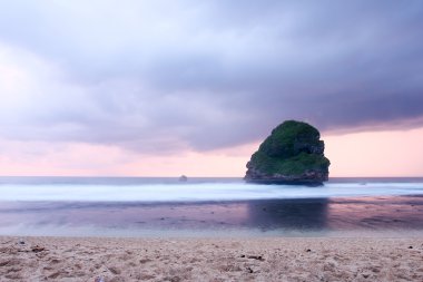 Goa Çin Beach'te Malang, Doğu Java, Endonezya - doğa tatil arka plan
