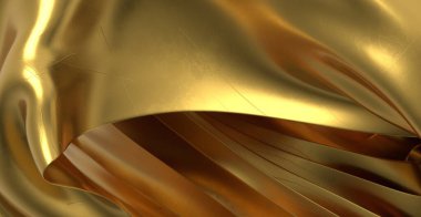 Soyut Altın Kumaş Düz Arkaplan Dokusu