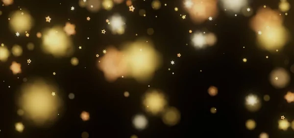 Altın Yıldızlı Gece Arkaplanı