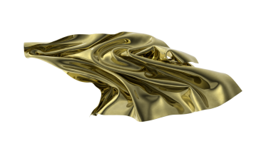 Altın kumaşın lüks akışı.