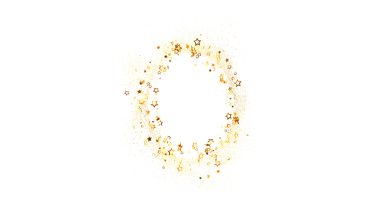 Kutlama için Altın Yıldız Konfeti Çerçevesi