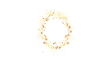 Kutlama için Altın Yıldız Konfeti Çerçevesi