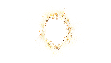 Kutlama için Altın Yıldız Konfeti Çerçevesi