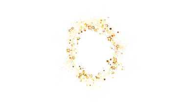 Altın Yıldız Konfeti Kutlama Çerçevesi