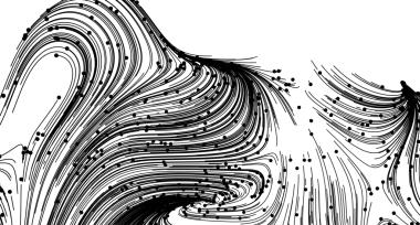 Soyut Siyah ve Beyaz Girdap Deseni