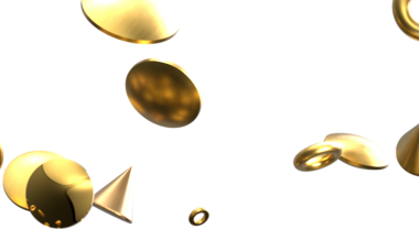 (Mehrere Werte) Parlak Şenlik: Parlak Altın Konfeti 'nin 3 boyutlu Büyüleyici İllümü