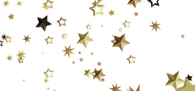 Beyaz Arkaplanda Düşen Altın ve Siyah Yıldızlar