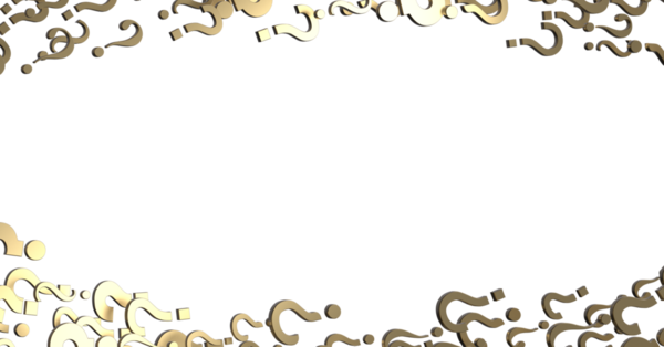 Soru işaretleri. Bilgisayar oluşturulmuş 3d 