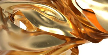 Soyut Altın Dalgalar: Lüks Arkaplan Dokusu