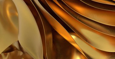 Parlak metal desenli altın metalik zemin, 3 boyutlu illüstrasyon, 3 boyutlu görüntüleme