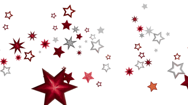 Kırmızı ve Gümüş Yıldızlar Şenlik Arkaplanı