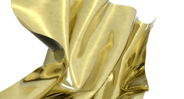 Parlak altın kumaş perdeler usulca Lüks bir his