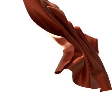 Canlı kırmızı ipeğin akışı.