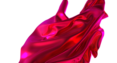 Canlı pembe bir saten dalgası akıyor ve zarif