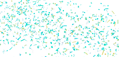 Teal ve Gold Konfeti Kutlama Arkaplanı