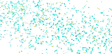 Teal ve Gold Konfeti Kutlama Arkaplanı