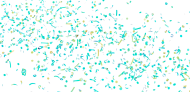 Teal ve Altın Konfeti Partisi Arkaplanı