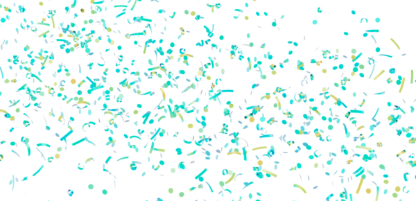 Teal ve Gold Konfeti Kutlama Arkaplanı