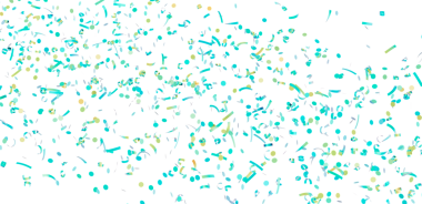 Teal ve Sarı Konfeti Kutlama Arkaplanı