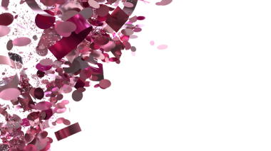 Beyaz Arkaplanda Pembe Konfeti Patlaması