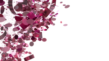 Beyaz Arkaplanda Pembe Konfeti Patlaması