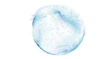 Soyut Mavi Veri Küresi