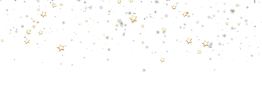 Beyaz Arkaplanda Düşen Altın ve Gümüş Yıldızlar