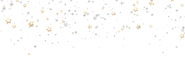 Beyaz Arkaplanda Düşen Altın ve Gümüş Yıldızlar