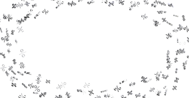 Satış simgeler 3d render havada yüzer