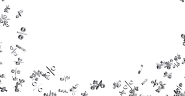 Satış simgeler 3d render havada yüzer