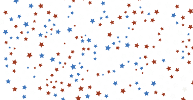 Yıldızlar - Amerikan bayrağı renginde yıldız şeklinde konfetileri olan şenlikli bir arka plan.