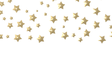 XMAS yıldızları arka planda, parlayan ışıklar konfetileri düşüyor. Sihirli, parlayan, uçan noel yıldızları. 