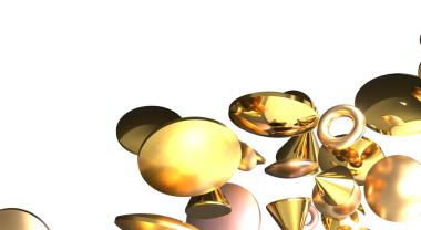 Altın Duş: Dansçı Altın Konfeti 'nin Dinamik 3D İllüstrasyonu