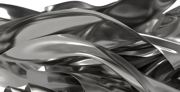 Soyut Metalik Akan Şekiller Tasarımı