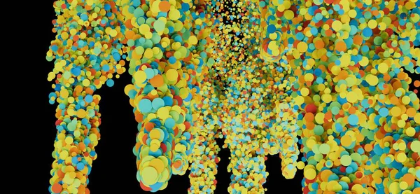 Renkli Çember Patlaması Soyut Arkaplan