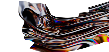 Metalik görünümü ve renkleri olan soyut yanardöner kumaş.