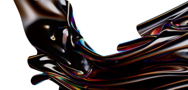 Parlak renkli yansımaları olan soyut akıcı yanardöner kumaş