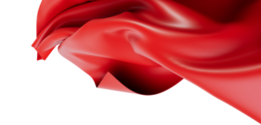 Beyaz Arkaplanda Yüzen Soyut Kırmızı Kumaş