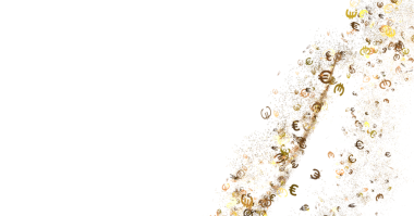 Siyah arka planda parlayan altın parıltıların dijital soyut görüntüsü göz kamaştırıcı ve şenlik etkisi yaratıyor..