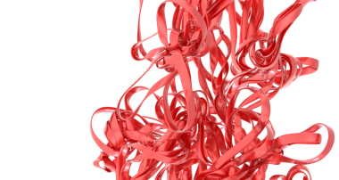 Soyut Kırmızı Kurdele Girdabı: Dinamik Tasarım