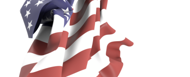 Beyaz Arkaplanda Amerikan Bayrağı İzole Edildi