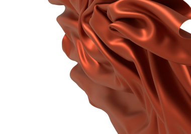 Soyut Drape Yanmış Turuncu İpek Kumaş