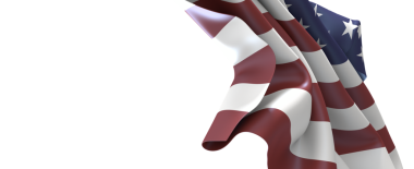 Beyaz Arkaplanda Amerikan Bayrağı Dalgalanıyor