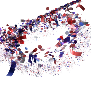 Kırmızı Beyaz Mavi Konfeti Patlaması